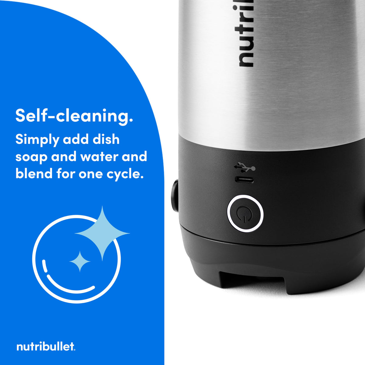 NutriBullet Flip in use on the go, blending a drink during travel or at the gym.