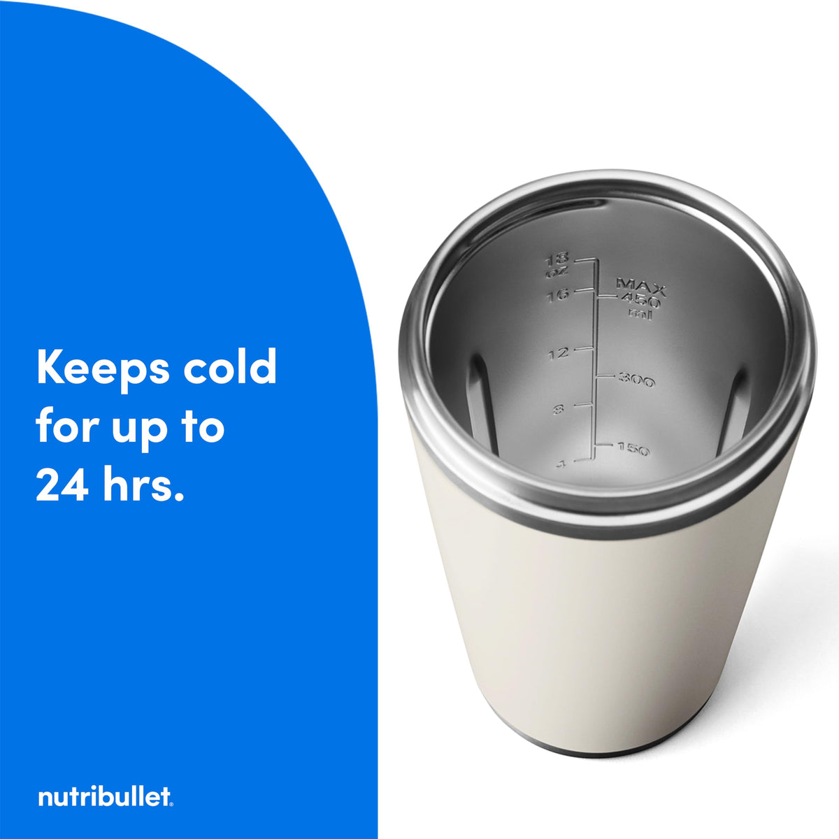 NutriBullet Flip USB-C charging enables 14+ blending cycles per charge.