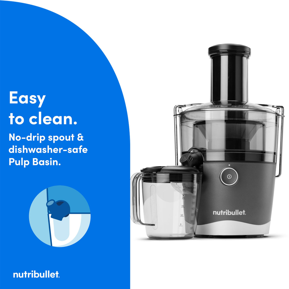 No-drip spout reduces spills during pouring.