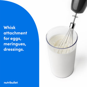 NutriBullet Lite whisk creates light textures like whipped cream.