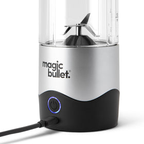 NutriBullet portable blender shows handled flip-and-sip lid for spill-free transport.