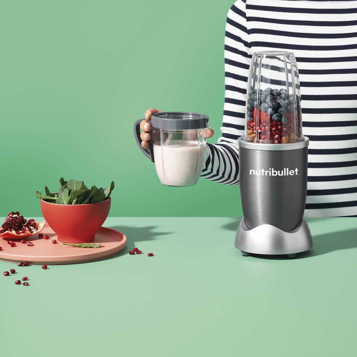 NutriBullet Stay-Fresh lids help keep drinks fresh.