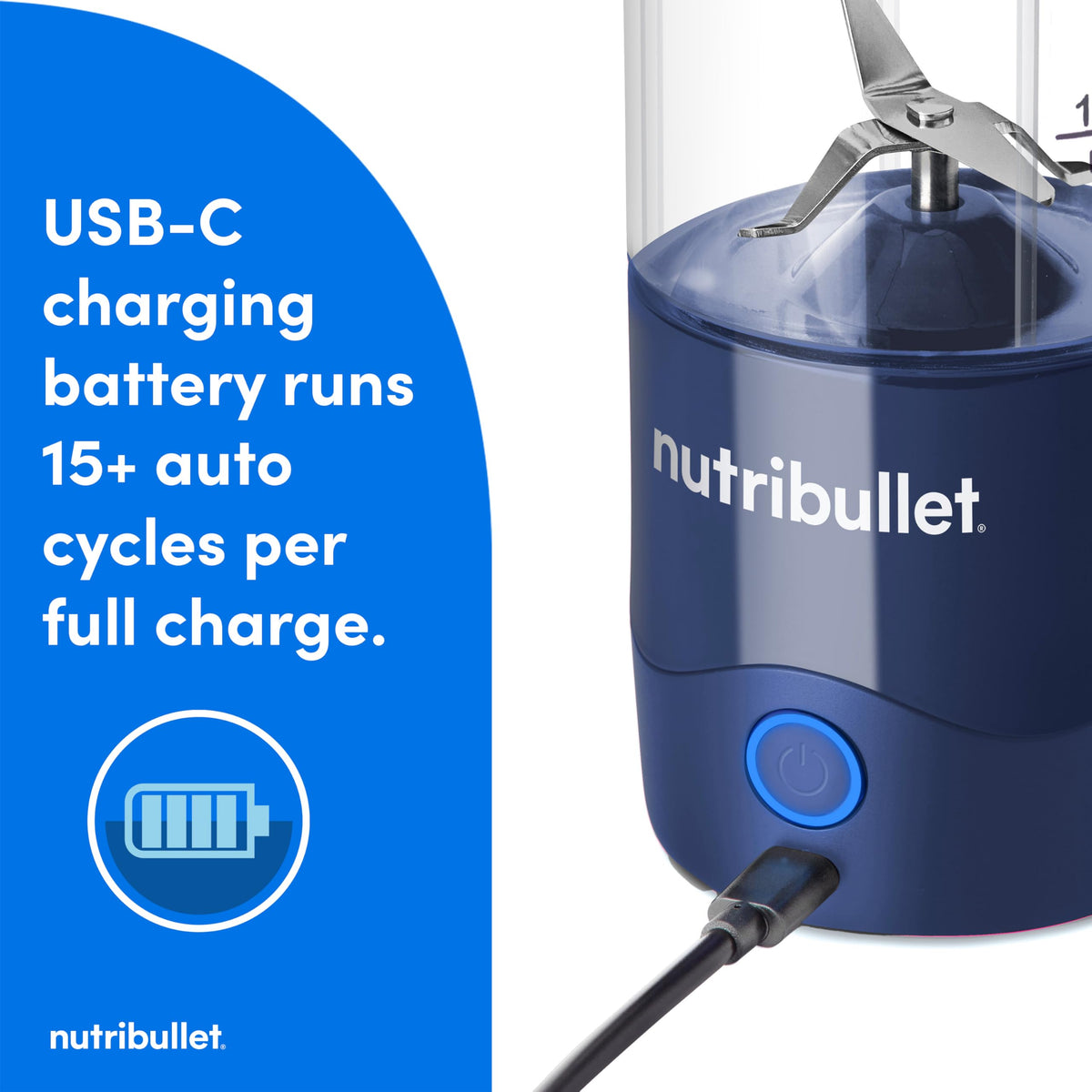 NutriBullet Portable Blender cordless design keeps you light during workouts