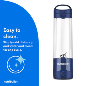 NutriBullet Portable Blender easy cleanup with water and soap; top rack dishwasher-safe