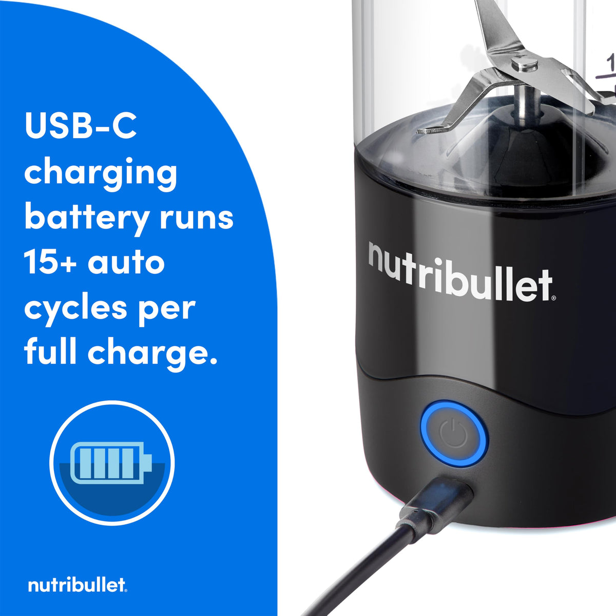 NutriBullet portable blender USB-C charger highlights cordless power for travel