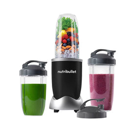 NutriBullet Pro 900 Matte Black motor base delivers powerful blending for quick smoothies.