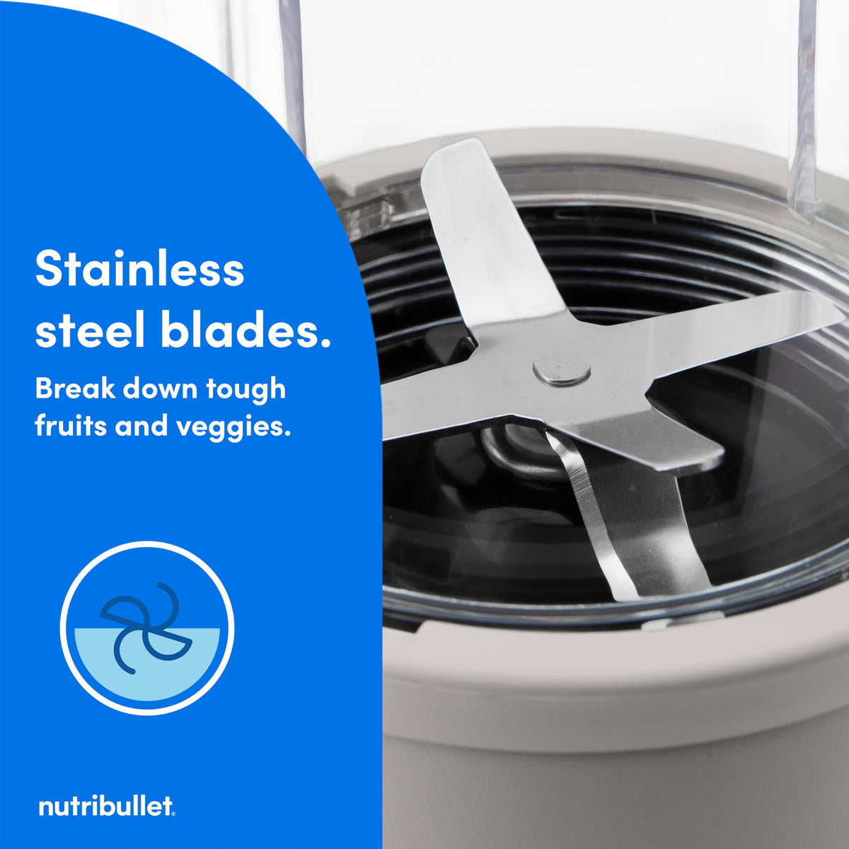 NutriBullet Pro lip ring helping secure cups during blending and sipping.
