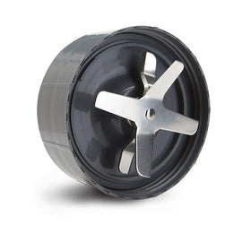 Nutribullet Pro/Sport emulsifier cross blade assembly shown for silky blends and easy replacements.