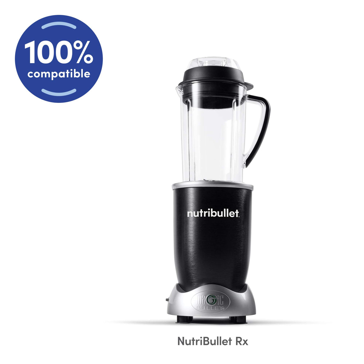 NutriBullet RX SouperBlast pitcher lid assembly shows the two-piece lid design for easy sealing.