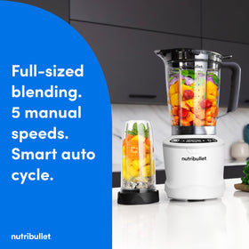 NutriBullet SmartSense 64oz pitcher ready for family-sized smoothies.