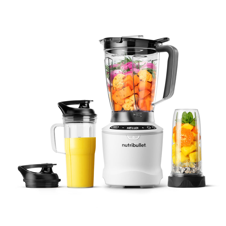 NutriBullet SmartSense blender base with intuitive controls for precise blends.