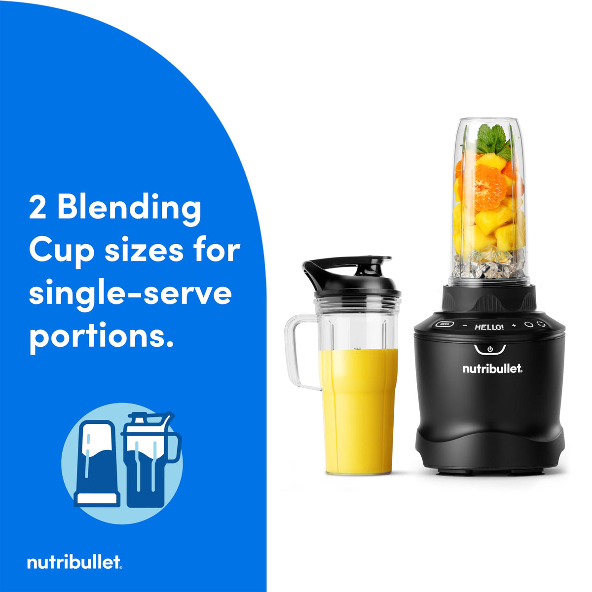 NutriBullet SmartSense tamper for efficient ingredient processing.