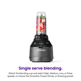 NutriBullet BPA-free dishwasher-safe parts simplify cleaning after use.