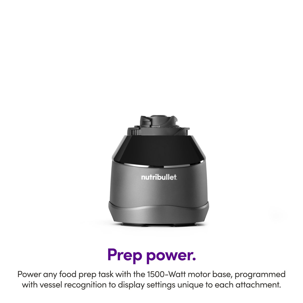 NutriBullet vessel recognition light shows the correct mode for attachments.