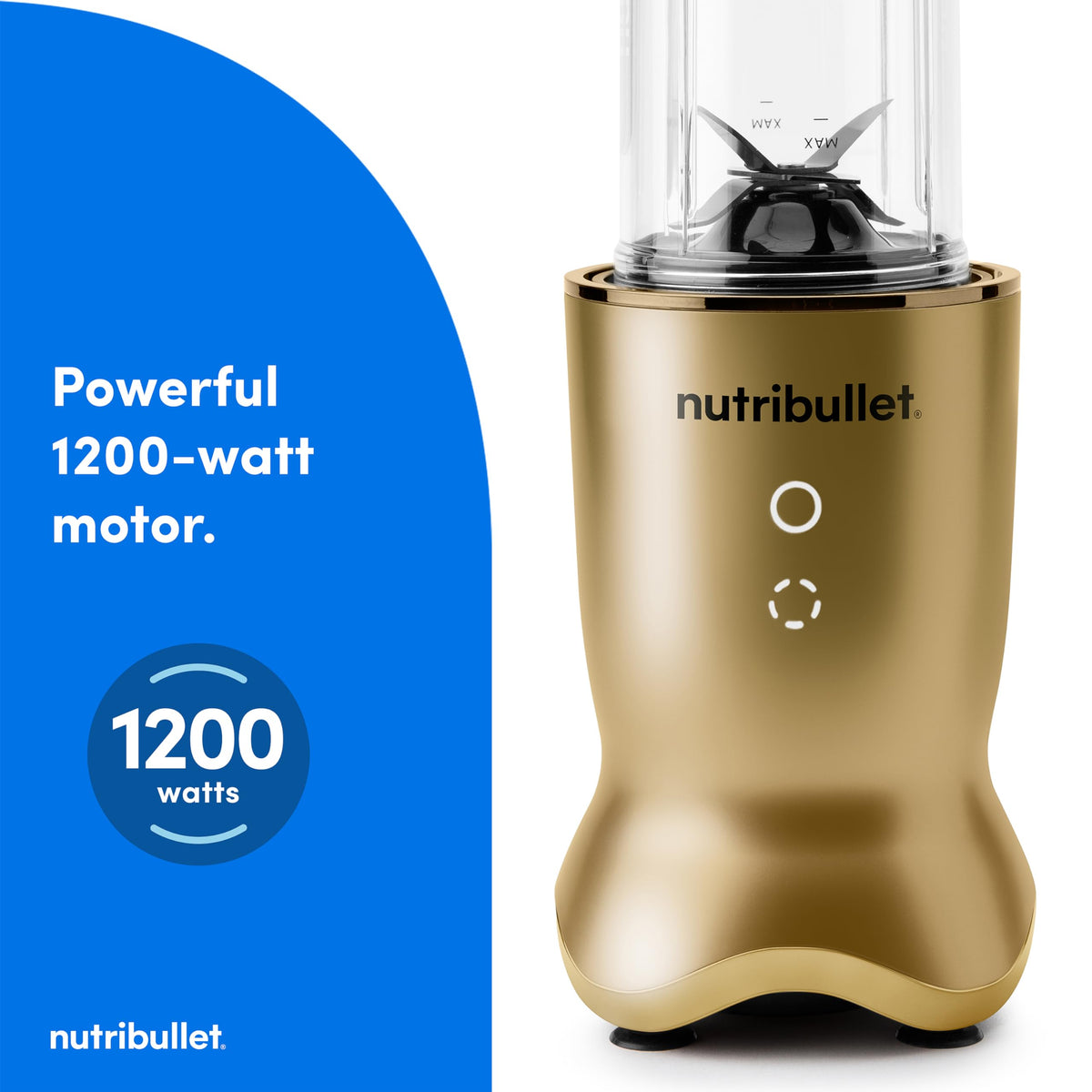 NutriBullet Ultra glow interface with pulse circle for manual texture control.