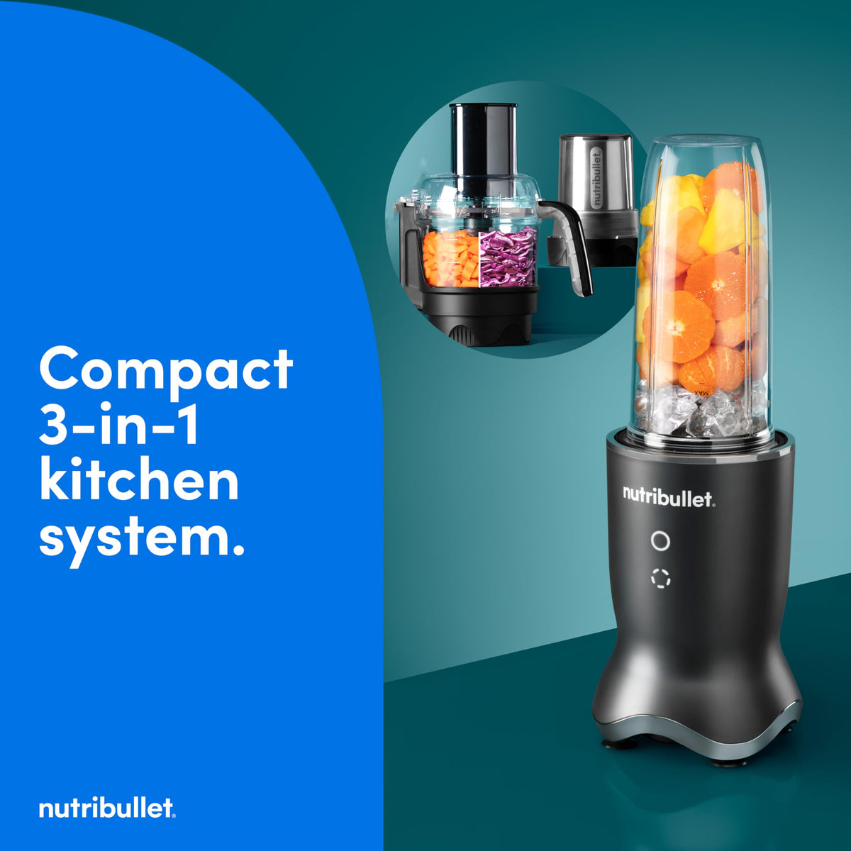 NutriBullet Ultra Plus+ 32oz blending cup enables family-sized blends and emulsions