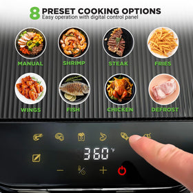 NutriChef 360-degree hot air circulation for even browning