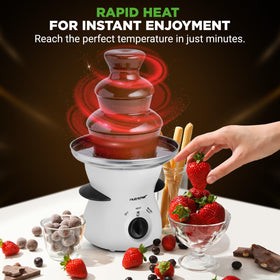 NutriChef 40W heating element ensures quick, even chocolate melt