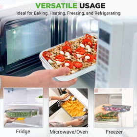 NutriChef 1.72-quart rectangular bakeware with lid for lasagna and family meals.