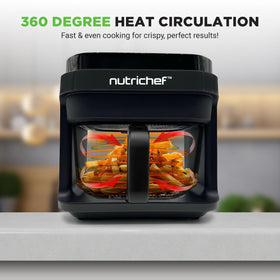NutriChef air fryer LED touch screen with precise controls