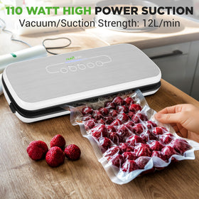 NutriChef automatic air sealing for dry and moist foods preserves freshness.