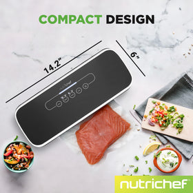 NutriChef control panel and LED indicators for easy sealing status