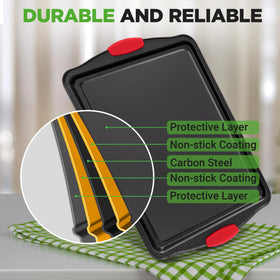 NutriChef heatproof silicone handles prevent burns and simplify handling.