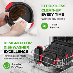 NutriChef nonstick coating image highlighting effortless release and minimal oil needs.
