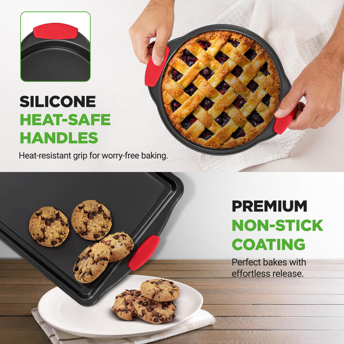 NutriChef square pan designed for even heating and precise portioning.