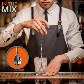 NutriChef bar spoon for layering and stirring precise cocktails.