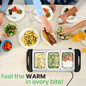 NutriChef see‑through lids enabling quick preview of food options.