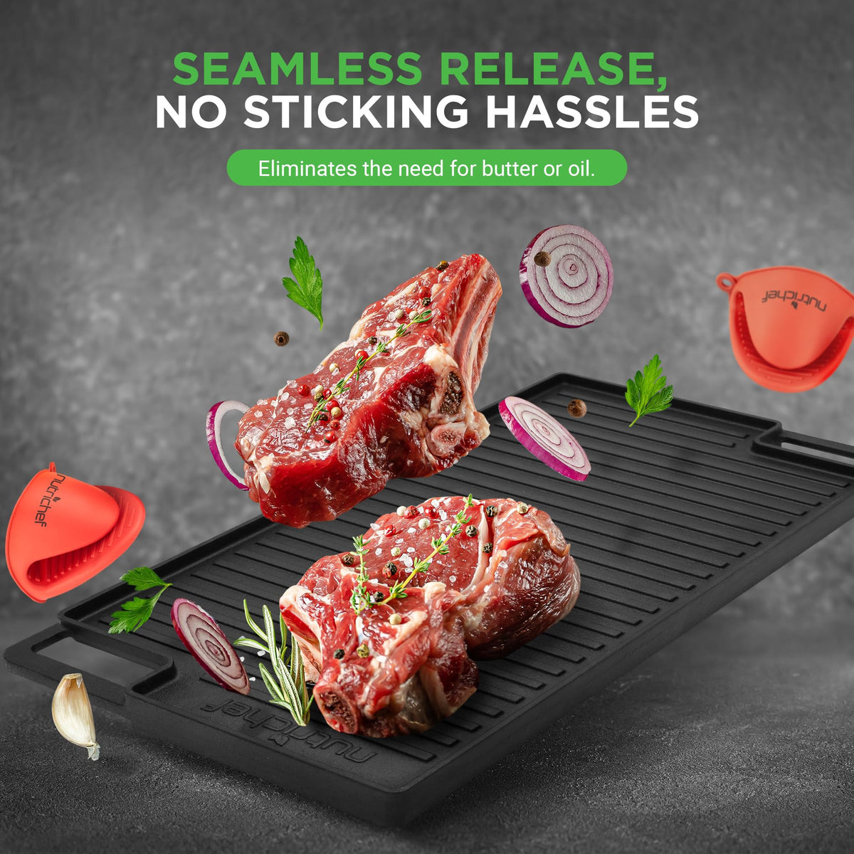 NutriChef cast iron construction ensures durable long lasting performance