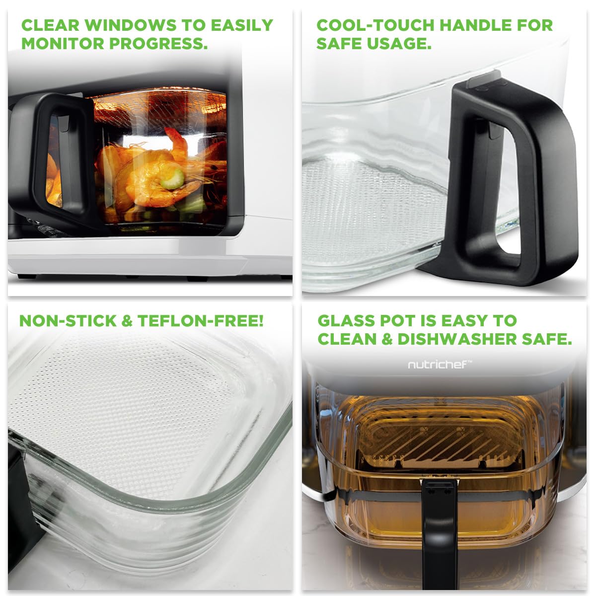 NutriChef compact stainless steel design fits small kitchens
