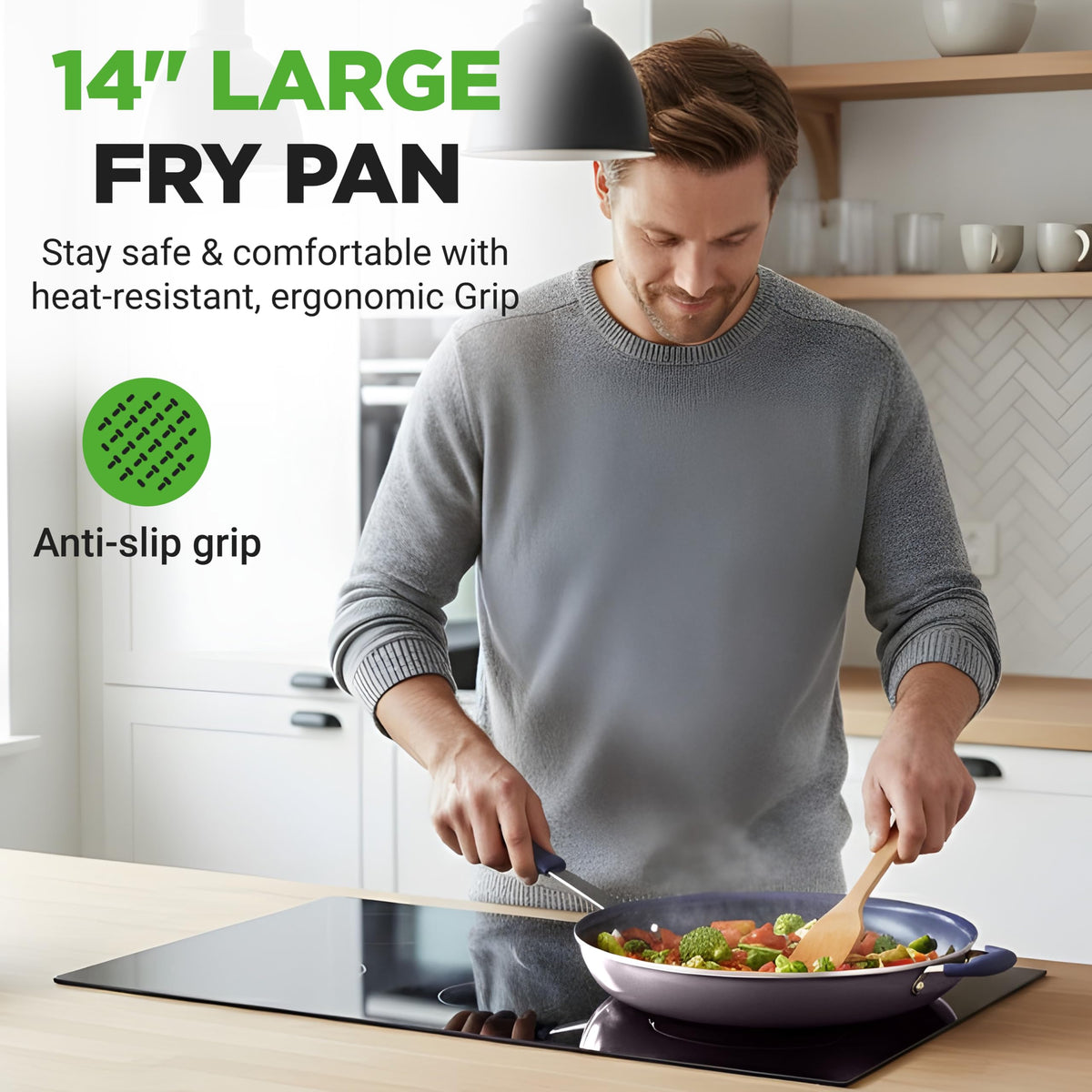 NutriChef cool-touch design — safe, comfortable handling during long cooks