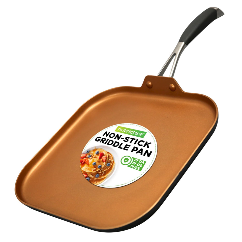 Nutrichef copper pan inside three-layer non-stick for easy release and cleanup