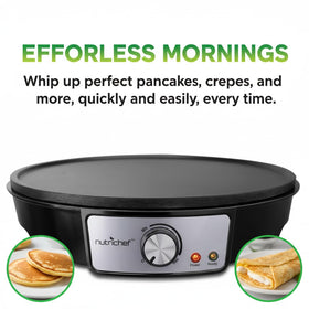 NutriChef crepe pan nonstick surface for easy flipping
