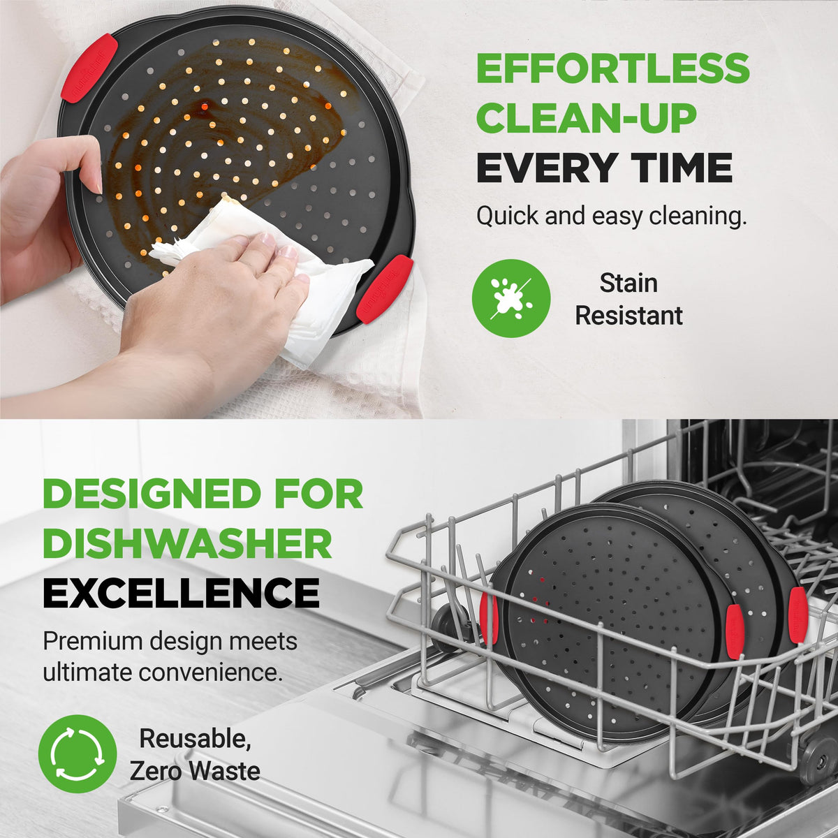 NutriChef dishwasher-safe bakeware for convenient cleaning after baking.