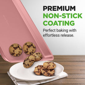NutriChef dishwasher-safe cookie sheets simplify cleanup after baking