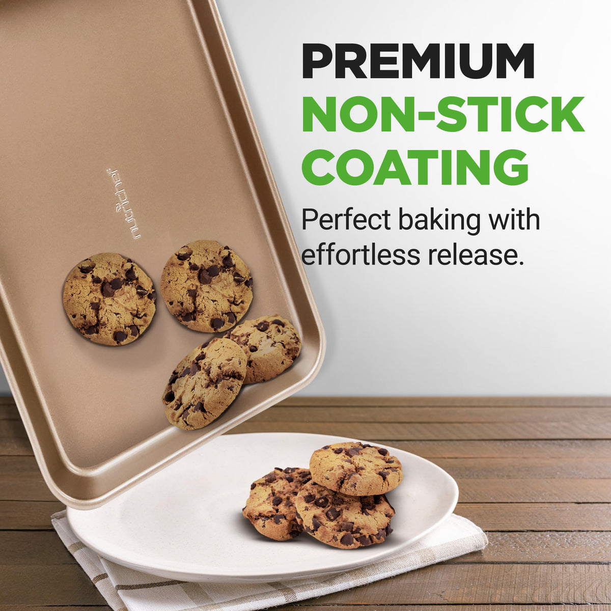 NutriChef dishwasher-safe bakeware for quick cleanup after baking.