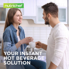 NutriChef hot water urn pot auto boiler shut-off for worry-free use