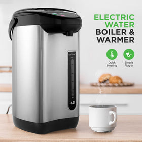 NutriChef hot water urn pot dispense function demonstrated for auto or manual pours