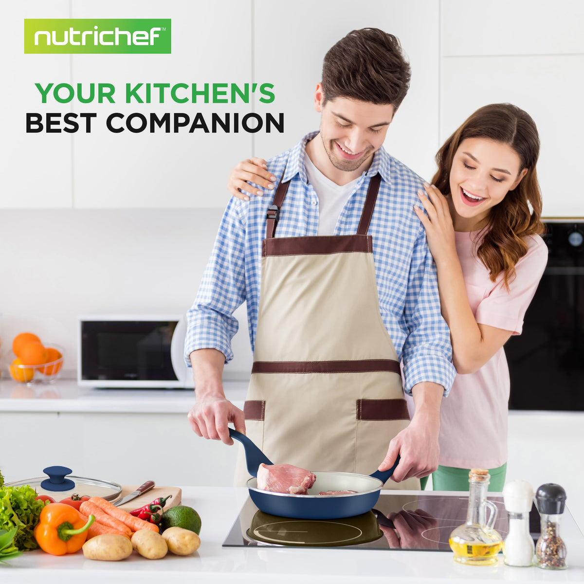 NutriChef induction and gas compatible cookware on all cooktops