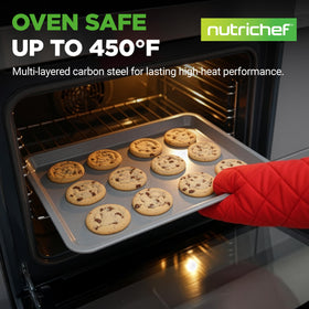 NutriChef medium bake pan front view ideal for smaller batches