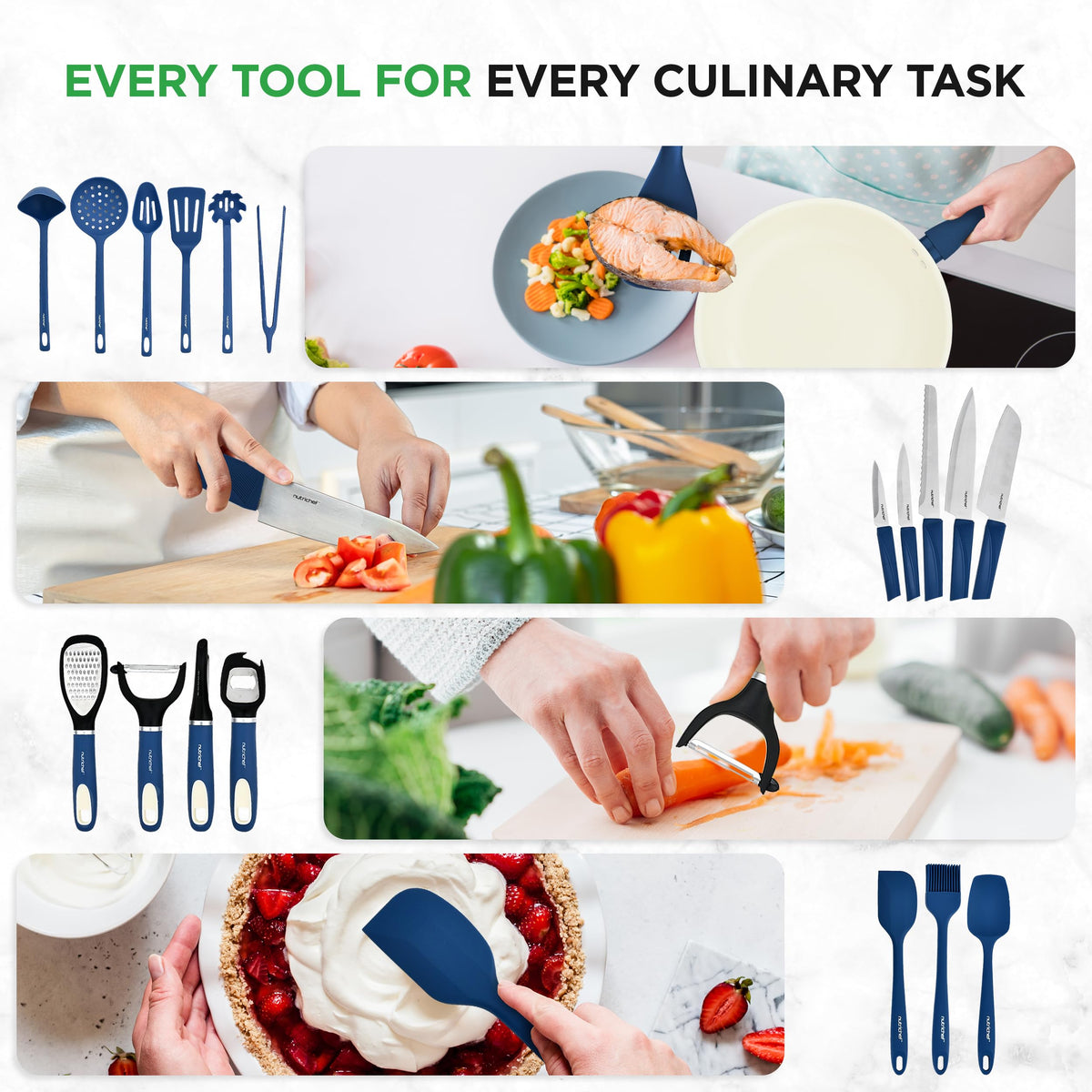 NutriChef multi-size pots and pans for various cooking needs