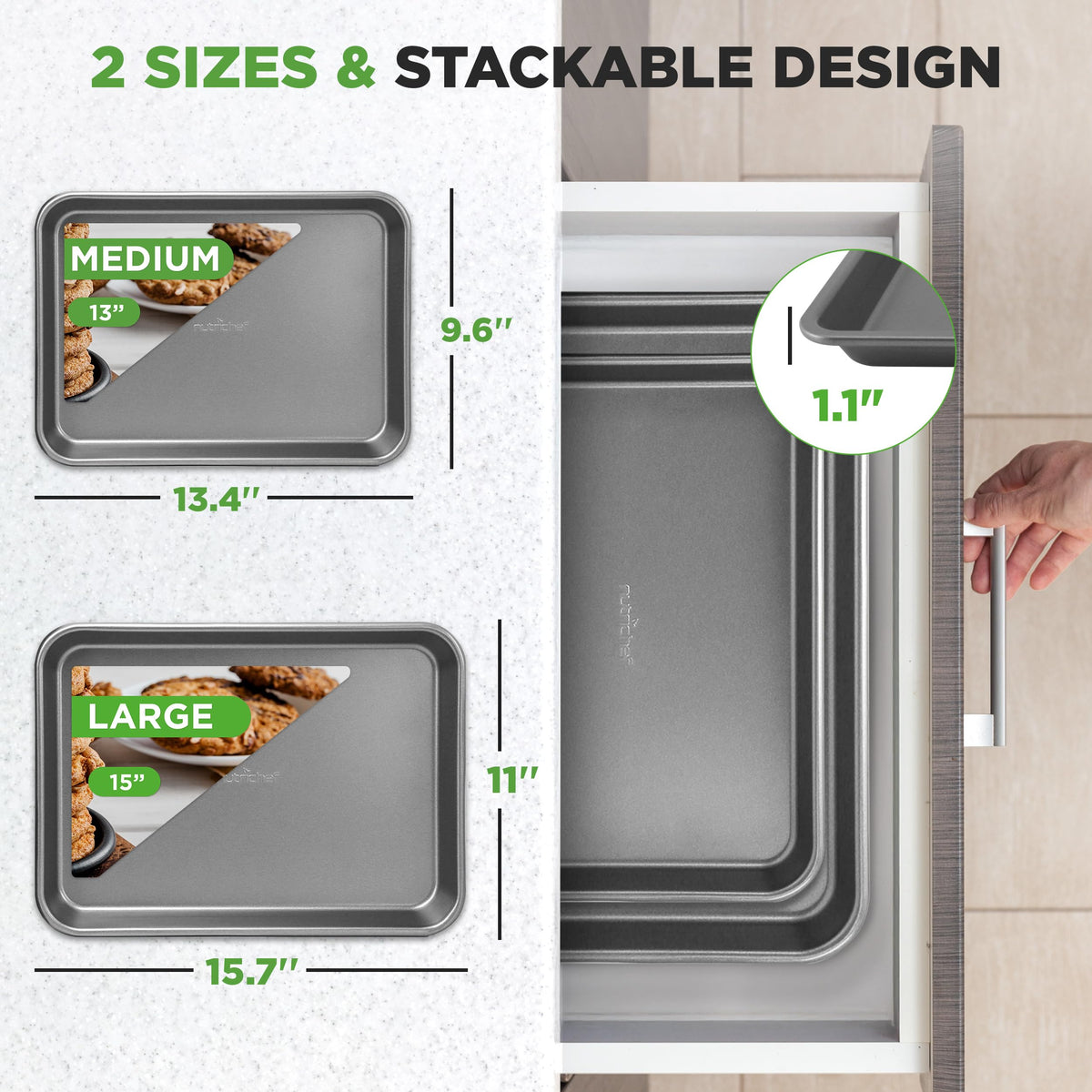 NutriChef nonstick coating closeup highlights smooth release and cleanup