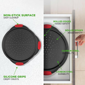 NutriChef nonstick coating ensures easy release and quick cleanup.