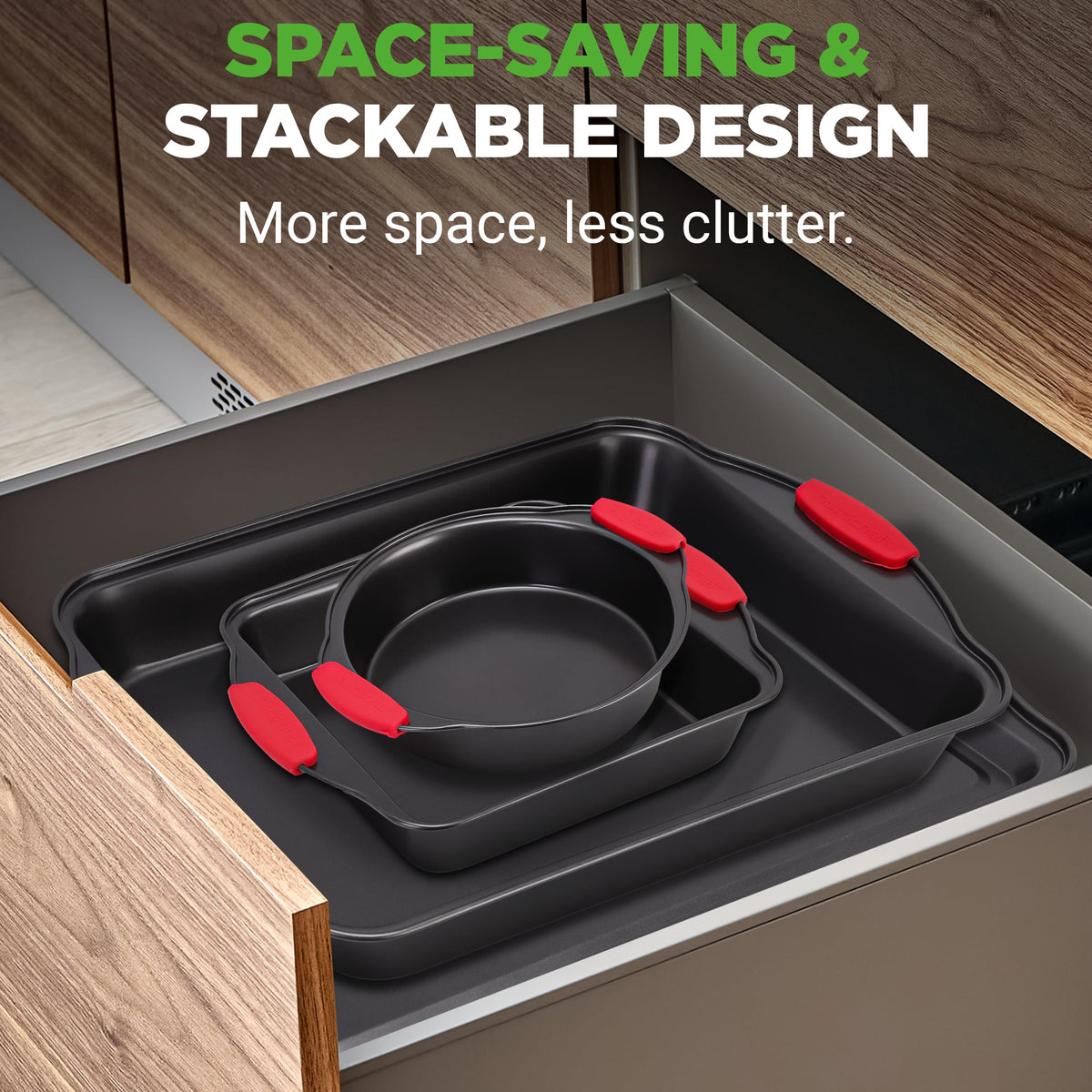 NutriChef nonstick pizza pan oven-ready for crispy crusts and clean release