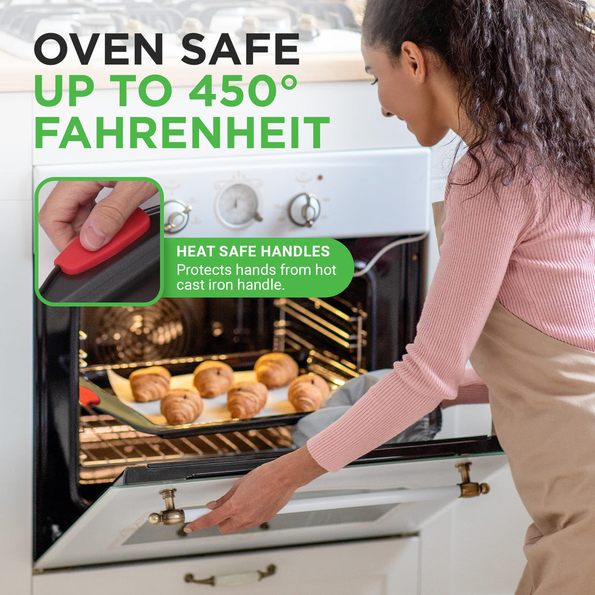 NutriChef oven-safe pans withstand high heat for versatile cooking tasks.