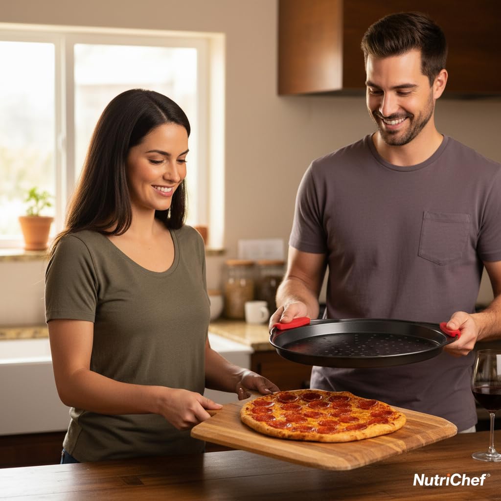 NutriChef perforated design promotes even heat and crisp edges.