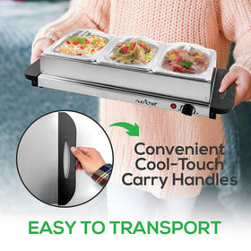 NutriChef portable hot plate and warming station ideal for parties and events.